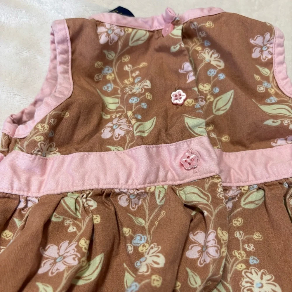 Oshkosh B’Gosh 12 month flower sun dress pink ruffles